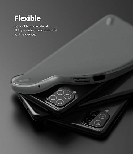 Image of Ringke Onyx for Samsung Galaxy A12 / A02 Case Back Cover, [Extreme Tough] Rugged Flexible Protection Durable Anti-Slip TPU Heavy Impact Shock Absorbent for Galaxy A12 / A02 Back Cover Case - Dark Gray