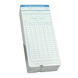 ULTECHNOVO Attendance Cards 100 Sheets Weekly Time Record Paper for Employee Time Tracking Office Punch Clock 7.48X3.3 Inch Attendance Record