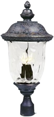 Maxim Carriage House VX-Three Light Outdoor Pole/Post LAN in Early American Style Made with Vivex Material for Coastal Environ