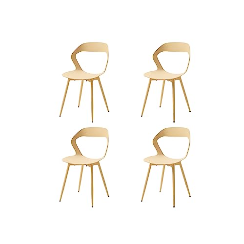 GrandCA HOME Lot de 4 Chaises de Salle à Manger ou Chaise de Bureau avec Pieds en Métal, Chaises de Cuisine pour Salon, Salle à Manger, Salle de Réunion,...