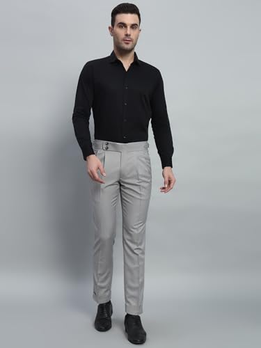 Image of Gurkha Pants for Men | Trouser for Men | Formal Pant | Double Button | Regular Fit Trouser High Waist Pleated Casual Trousers | Straight Leg Pants for Office Smart Casual Travel Party