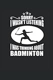  Volante de bádminton portátil: 120 páginas con líneas: cuaderno, diario, cuaderno de bocetos, lista de tareas, para planificar, organizar y tomar notas.