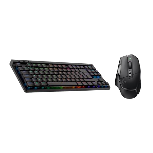 Logitech G G502 X LIGHTSPEED Wireless Gaming Mouse - Optical mouse with LIGHTFORCE hybrid and Logitech G G515 LIGHTSPEED TKL Low Profile Wireless Gaming Keyboard, QWERTY UK English Layout - Black option