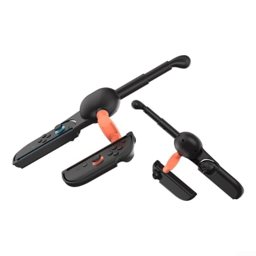 Poignée de canne à pêche pour Switch 2 pour Joy-Con : support de manette ergonomique pour jeux de lancer - ABS léger - Noir - 35,8 cm – vue 4