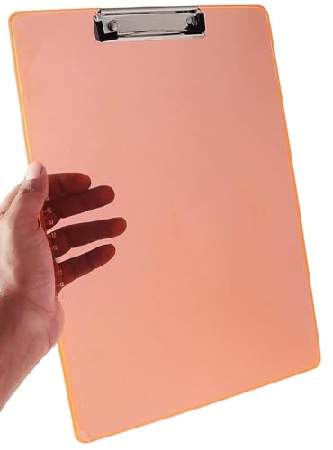 Image of Cubic Orange Premium Exam Clipboard - A4 Size Unbreakable Writing Pad with Metal Clip for Students, Office & Coaching Use