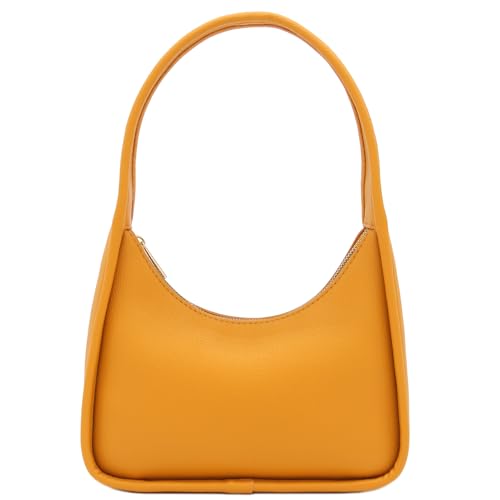 Image of Small Minimalist Shoulder Bag for Women, Faux Leather Underarm Purse, Chic Top Handle Handbag for Everyday