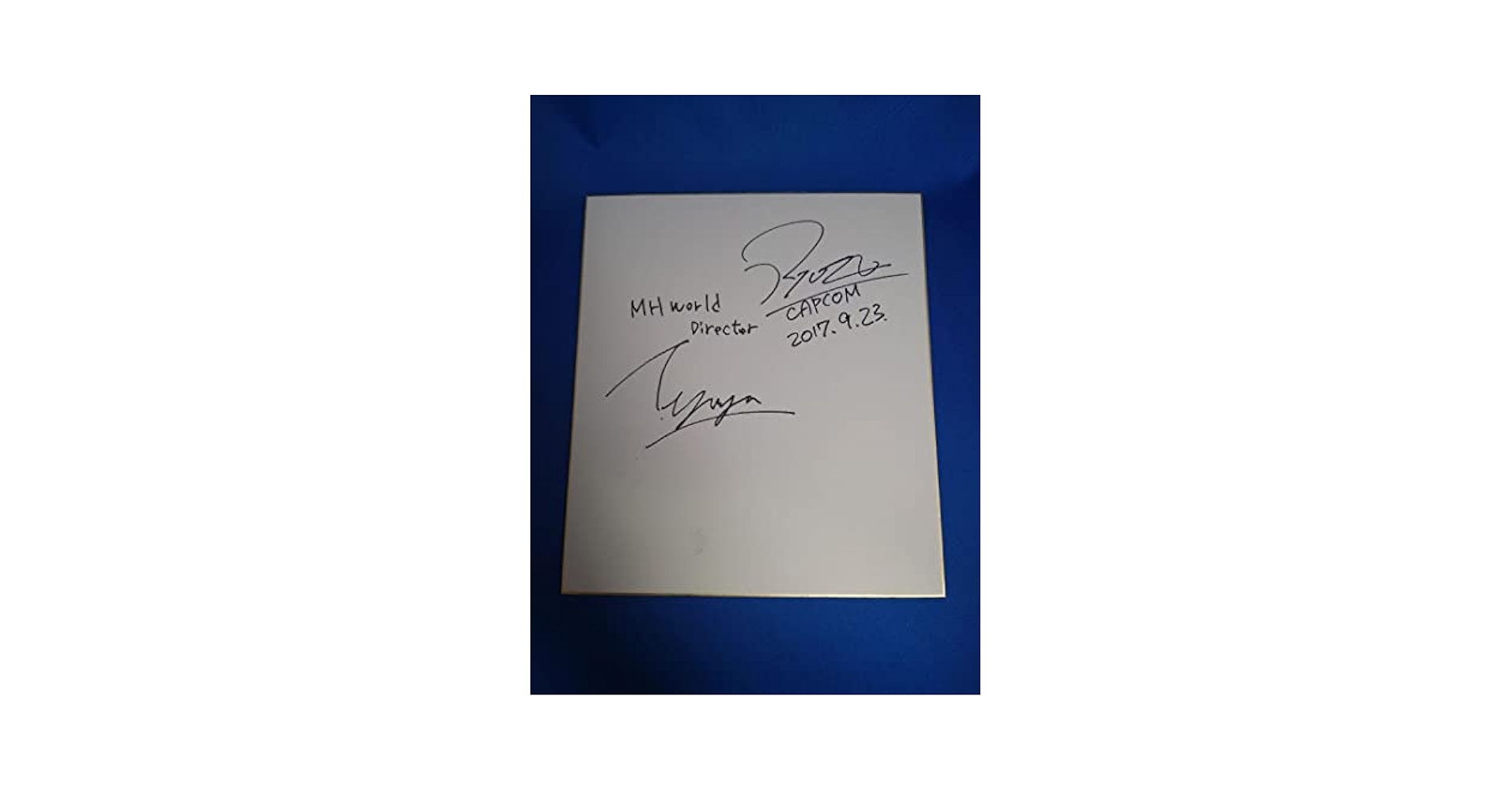 Amazon.co.jp: Monster Hunter World Sign Shikishi Tsujimoto