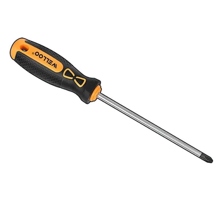 AK DIAMOND Fix Bar Slotted PHILIPS Screwdriver - 6X250mm - Yellow Handle