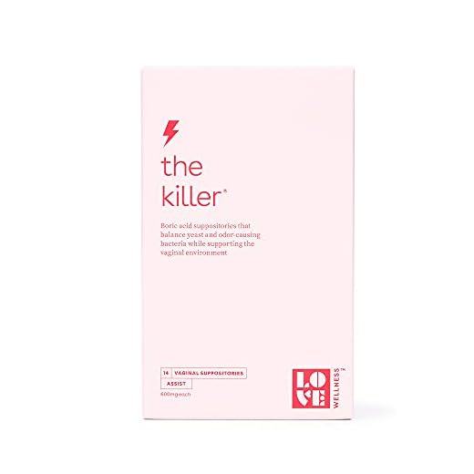 Love Wellness The Killer - Boric Acid Suppositories - Balance Yeast and Odor-Causing Bacteria, and Support the Vaginal Environment - Supports a healthy Vaginal pH Balance - 14 Boric Acid Suppositories