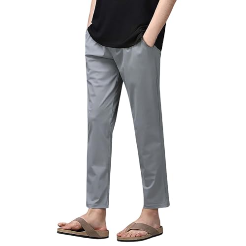 vejtmcc Pantalones de golf largos para hombre, pantalones de deporte, pantalones de chándal para exteriores, tejido superelástico, transpirable, holgado, corte recto para hombre, pantalones largos