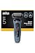Braun Men's Electric Shaver, Series 5, 52-A1000s, Blue, Wireless Electric Shaver, Beard Trimmer with 50 Minutes Battery, Waterproof, Made in Germany, Includes Protective Cap and Cleaning Brush