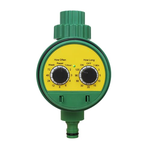 Setauoo Temporizador De Riego para Jardín | Programador para Aspersores Exteriores - Programador De Agua con Doble Mando para Jardín Césped Y Zonas Exteriores
