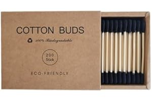 2000 pcs Biodegradable Black Cotton Swabs