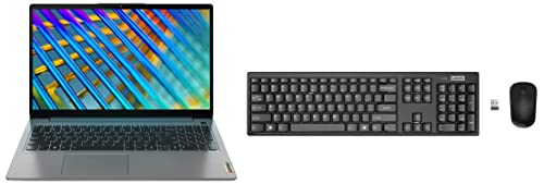 Image of Lenovo IdeaPad Slim 3 Intel Core i3 11th Gen 15.6 inch (39.62cm) FHD Thin & Light Laptop & 100 Wireless Keyboard & Mouse Combo, Ambidextrous 1000 DPI Mouse Optical Sensor, Upto 3M clicks