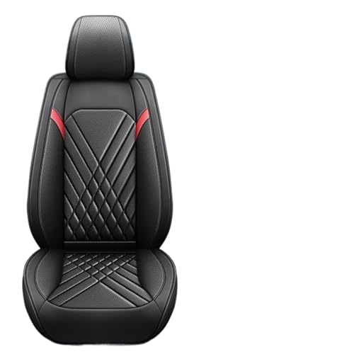 Housses de sièges auto imperméables en cuir PU noir pour protéger 5 places