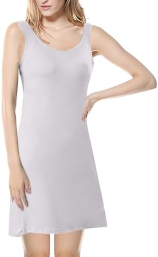 Fond De Robe Femme En Coton - Jupon Long Bretelles Chemise De Nuit Élégante