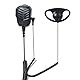 HYSHIKRA On Ear Headset 3.5mm Klinke Einohrhörer Nur Empfang Walkie Talkie Kopfhörer Kompatibel mit Motorola Sepura Rexon Wouxun Kenwood Baofeng Quansheng Handfunkgeräte (D-Form 2)