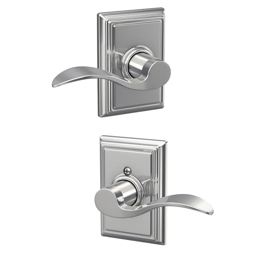 Image of SCHLAGE Lock Company Addison Trim with SCHLAGE Hall and Closet Lever, Bright Chrome (F10 ACC 625 ADD)