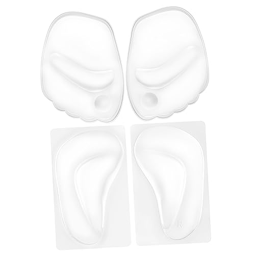 BEBEMOKO 2 Pairs Arch Support Insoles Men's Women's Foot Arch Support Inserts Silicone Pads