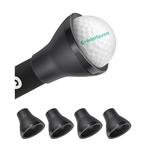 GreenHaven Golf Ball Retriever Grabber for Putters Golf Pick-up Portable Grip Sucker Tool Back Saver for Golfers，3-4 Pack