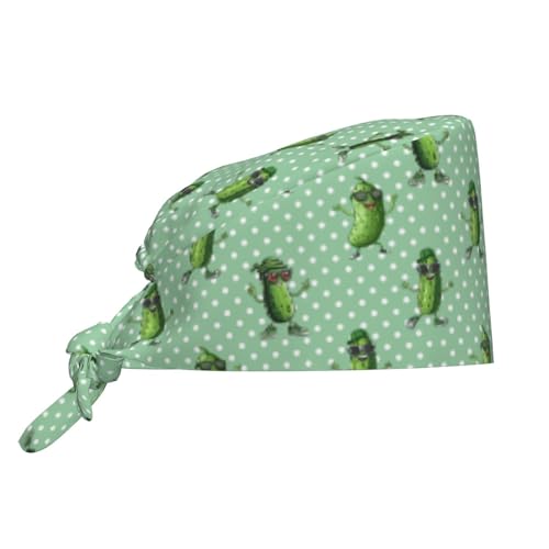 Image of Working Cap Scrub Cap with Sweatband Adjustable Unisex Tie Back Hat for Cleaning Farm Nursing