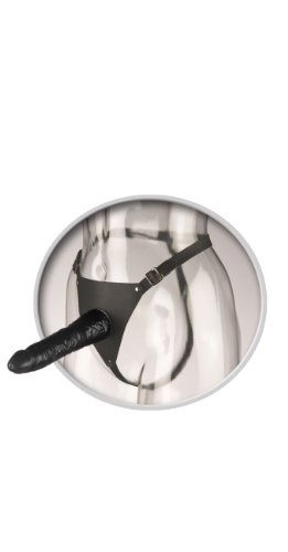 Leather strap dildo by Pipedream