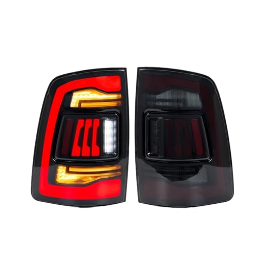 GTVRFLOKI Repuestos Coche Compatible Con Dodge Para Ram 1500 2500 3500 2009-2018 4.ª Generación Dinámica Intermitentes Secuenciales Señal Luces Traseras Conjunto Luces Traseras Luz de Freno