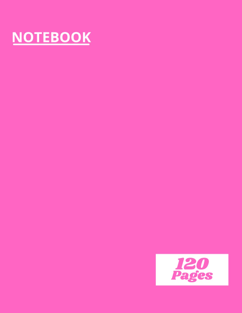 Composition Notebook 120 Pages: (60 Sheets), Size 8.5 x 11 Inches, Pink Cover design , For Educational and office use. Zuli Mark Notebook