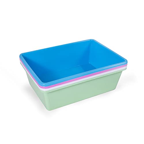 Uniplay Large Stackable Storage Bins For Closet Organizers, Food Organizer Bins, Pantry Storage And Toy Storage Organizer, Pink (4-Pack) #TOP5