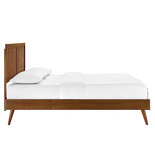Modway Marlee Wood King Platform Bed In Walnut With Splayed Legs #TOP4