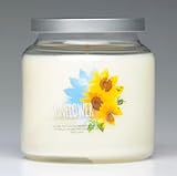 Scentsational Sunflower Soy Candle, 19 oz Glass Jar with Lid, 55-60 Hour Burn Time Poured in The USA