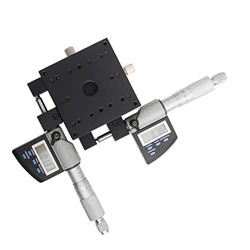 80x80mm Digital Displayed Linear Stage with Micrometer Adjustment, Aluminum Alloy Construction, Water Resistant, Sturdy, Strong Load Bearing Capacity for Production
