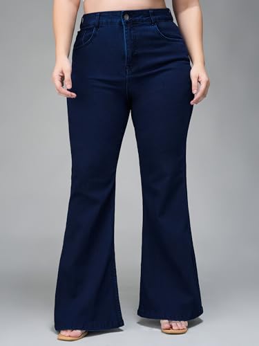 Image of Miss Chase A+ Women's Bootcut High Rise Regular Length Stretchable Denim Jeans