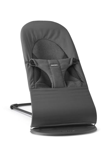 BabyBjörn Transat Balance Soft, Tissé/Jersey, Tri-Fabric, Gris foncé