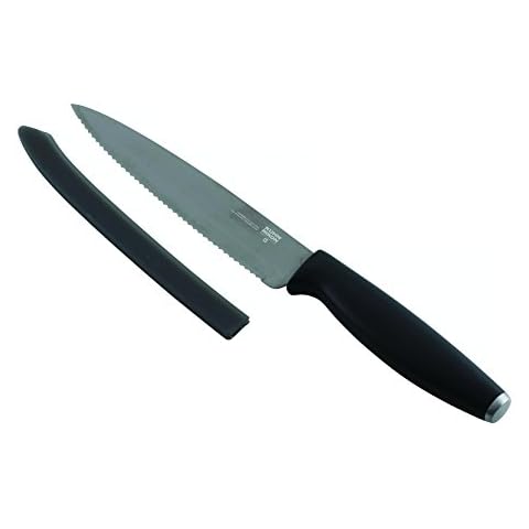 KUHN RIKON 26588 COLORI Titanium graphit Allzweckmesser Kochmesser Küchenmesser gezackt Cover