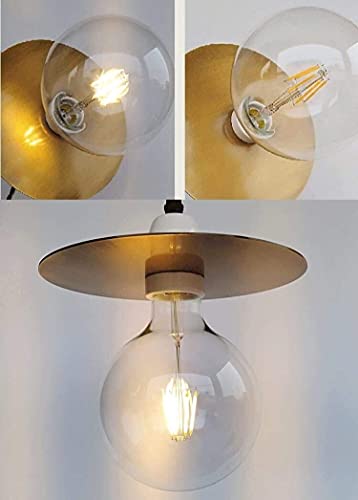 Araña de latón retro E27 para iluminación de cocina y comedor 6