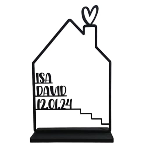 Tres Aristas Casa Personalizada con Nombres para Decoración de Hogar - Regalo Original para Parejas, Aniversarios, Dia de La Madre, San Valentín - Recuerdo único y Especial