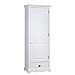 ACTUAL DIFFUSION Windsor Armoire Bonnetière Blanche de Style Anglais, pin, Blanc, 42x70x186 cm