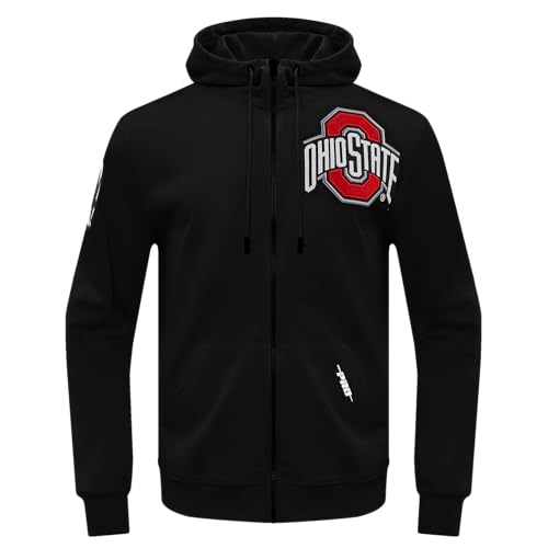 Image of Pro Standard Mens College Classic Chenille Cotton Double Knit Full Zip Hoodie