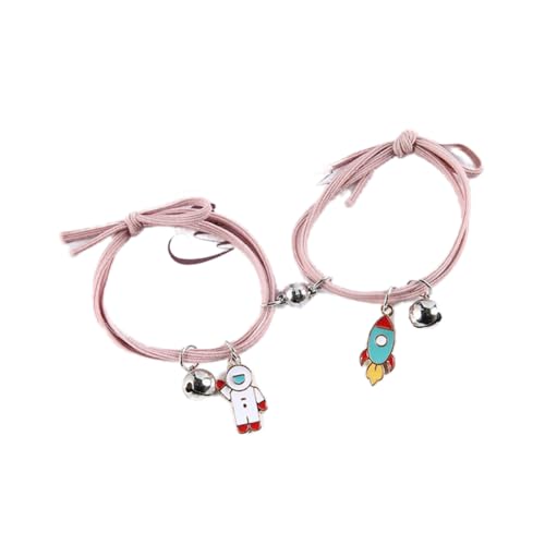SALAN 2 Unids/Set Astronaut Rocket Fries Coke Kit Trenzado Pulsera Amistad Pulsera Amigable Amor Parejas Pulsera Joyería De Moda Regalo