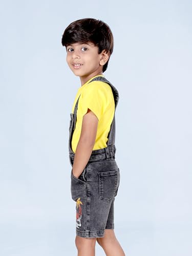 Image of KiddoPanti Boys Denim Dungaree Shorts