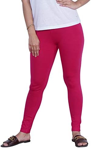 CARBON BASICSWomen's Cotton Leggings | Elastic Waist Band with Slim Fit | Plain Solid Ankle Length Leggings for Women | Comfortable & Stretchable | Pack of 1