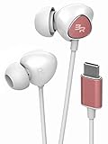 Bolle & Raven USB-C Headphones with Mic, in-Ear Wired Earphones with Inline Remote + Microphone for