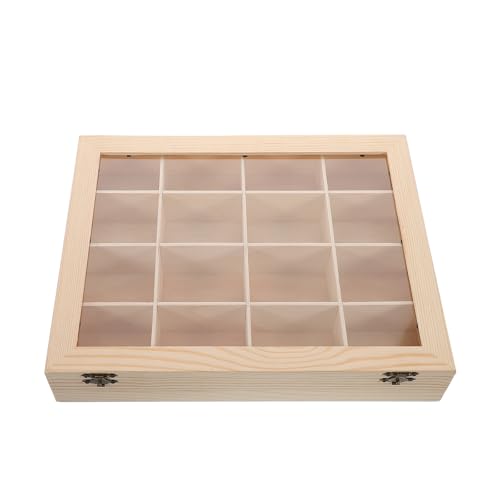Boîte de rangement bois pour roches et minéraux Cabilock à 9 compartiments