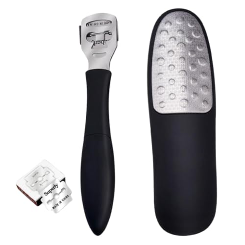Mikinona 3Piezas Removedor Inoxidable Pies de Portátil Kit de Duradero con Estuche y Cuchillas Adicionales