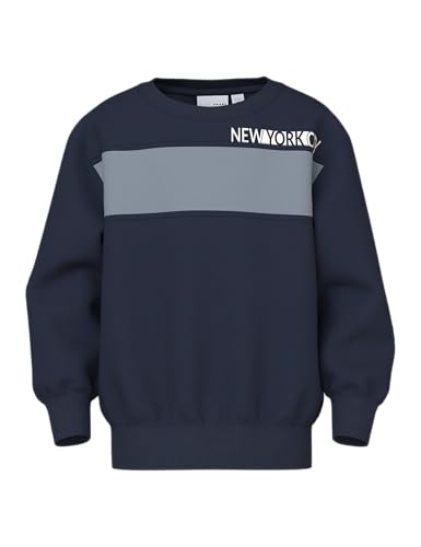 NAME IT Nmmvance LS Nreg Sweat BRU Camisola para crianças, Azul Marinho