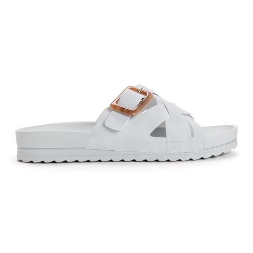 MUK LUKS Women's Grand Shayna Sandal, Light Blue, 9 by MUK LUKS - Used condition - Image 8