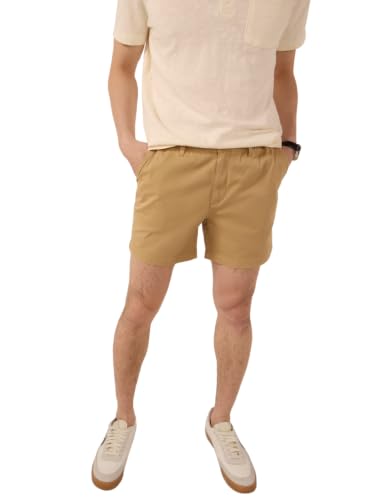 Image of Chubbies Chino Shorts Men 5.5 Inch - Mens Shorts Casual with Elastic Waistband, Side and Back Pockets, Stretch Cotton Blend
