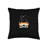 Gemini Zodiac Sign Facts Twin Animal Astrology Horoscope Throw Pillow