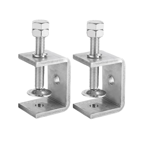 ZOWZEA 2 Pack 304 Stainless Steel C Clamp 1-7/8 Inch C Clamps for Woodworking and Welding Mounting，Suitable for Home and Professional Use